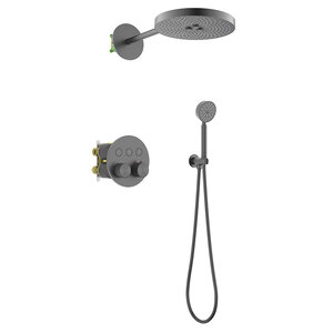 Изображение товара Душевая система Timo Saona SX-2308/18SM с термостатом, цвет черное золото