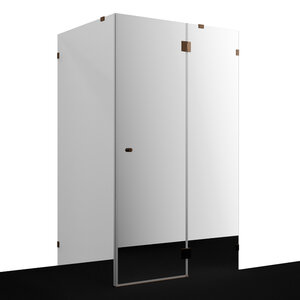 Изображение товара Душевой уголок WasserKRAFT Paar 88H 120x90 см с зеркальным стеклом и золотой фурнитурой