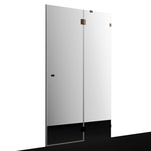 Изображение товара Душевая дверь WasserKRAFT Paar 88H 88H05L-MR/88H05R-MR, 120 см, левая/правая, стекло зеркальное, фурнитура золото глянцевое