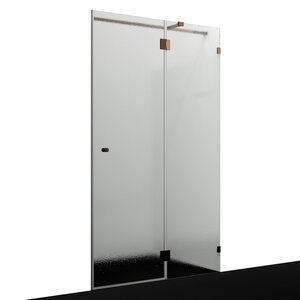 Изображение товара Душевая дверь WasserKRAFT Paar 88H 88H05L-TXG/88H05R-TXG, 120 см, левая/правая, стекло текстурное, фурнитура золото глянцевое