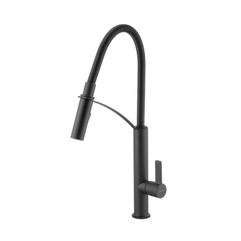 Изображение товара Смеситель для кухонной мойки Deante Gerbera BGB_N72M черный с выдвижным изливом