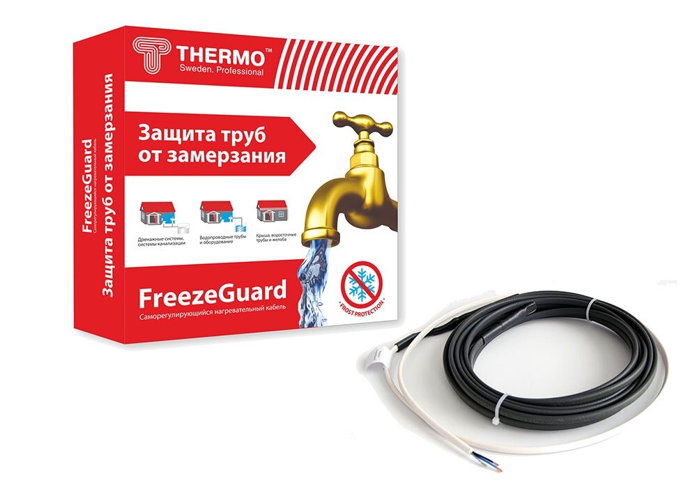 Изображение товара Комплект кабеля Thermo FreezeGuard для обогрева труб 2м 15 Вт/м