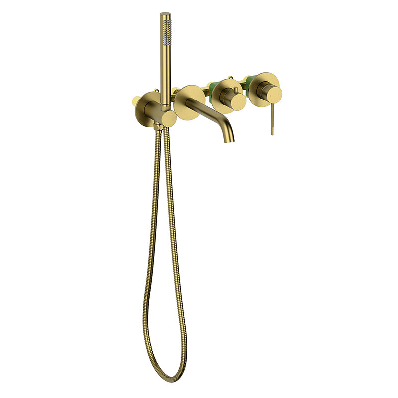 Изображение товара Современный встроенный смеситель для ванны с душем Timo Saona 2314/20YSM золото