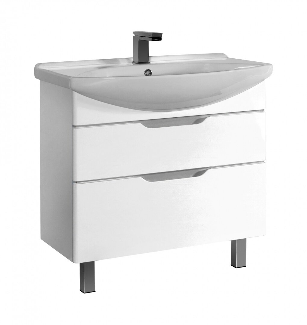 Изображение товара Тумба под раковину Dreja Laguna Plus 105 белый лак напольная