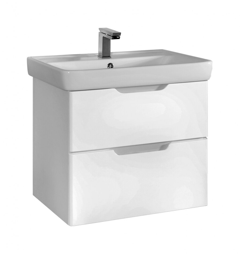 Изображение товара Тумба под раковину Dreja Q 60 белый лак для ванной комнаты