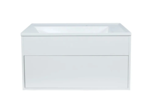 Изображение товара Тумба с раковиной Uperwood Lotus Premium 39340207460, 80 см, подвесная, белая матовая