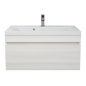 Изображение товара Тумба с раковиной Uperwood Eva 3930313470, 75 см, подвесная, дуб харбор белый