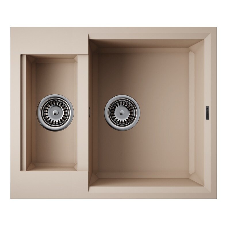 Изображение товара Кухонная мойка Omoikiri Sakaime 60-2-SA цвет бежевый 60 см