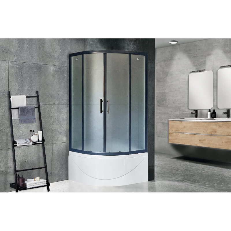 Изображение товара Душевой уголок Royal Bath BK RB90BK-C-BL-Practic 90x90 см черный