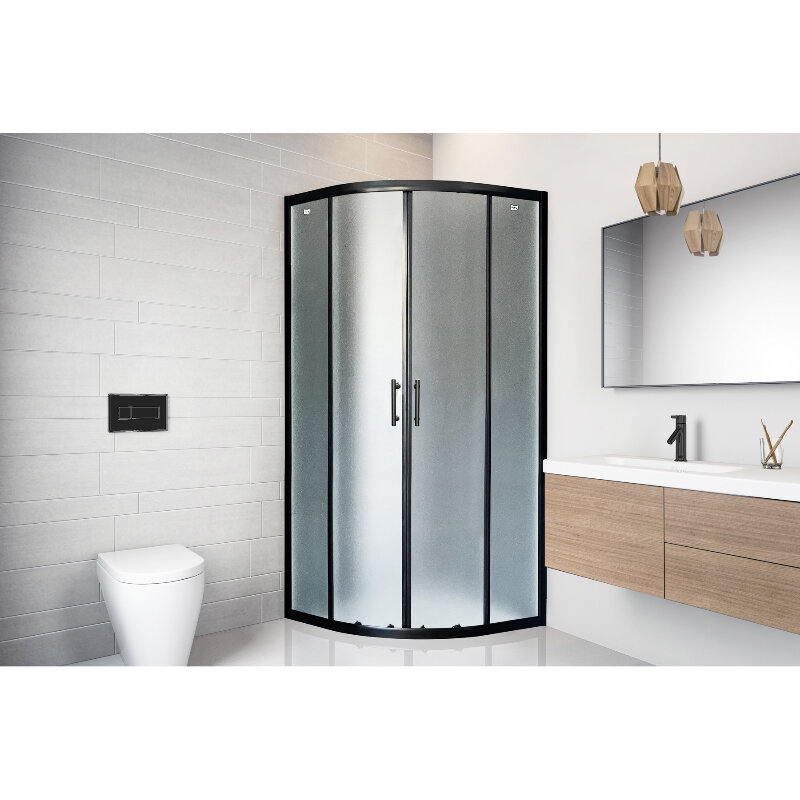 Изображение товара Душевой уголок Royal Bath HKD RB90HKD-C-BL-Practic 90x90 мм матовое стекло черный профиль