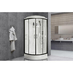 Изображение товара Душевая кабина Royal Bath HK RB90HK1-T-BL Practic, 90 х 90 см, стекло прозрачное, профиль черный