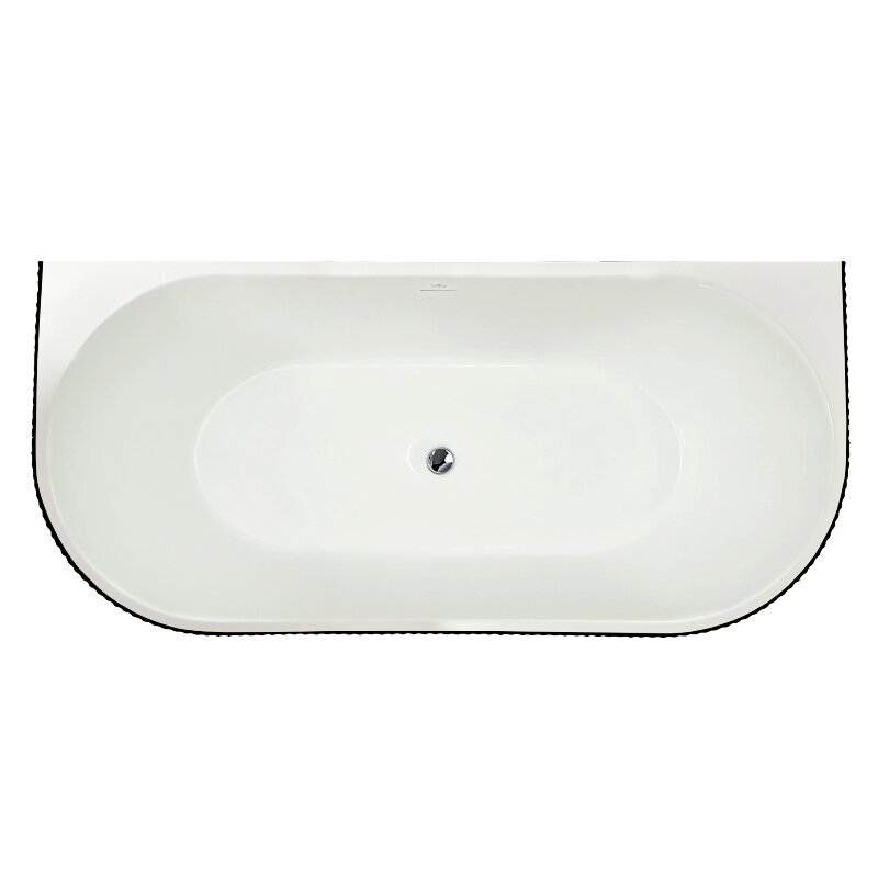 Изображение товара Акриловая ванна Royal Bath Nero RB611902BL-CH 150x75 см встраиваемая