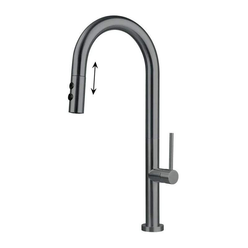 Изображение товара Смеситель для кухонной мойки Deante Olfato с вытяжным изливом и двумя функциями душа