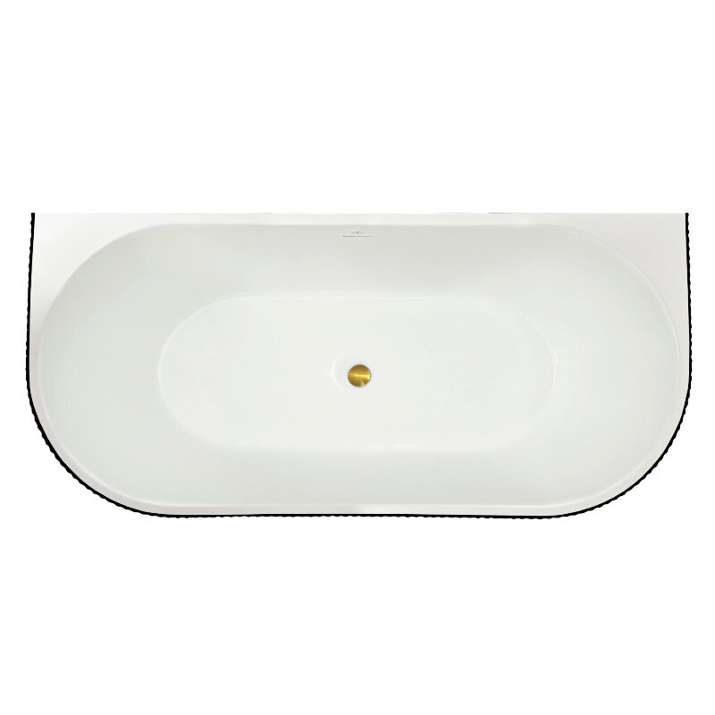 Изображение товара Акриловая ванна Royal Bath Nero RB611902BL-GD 150x75 см белый черный