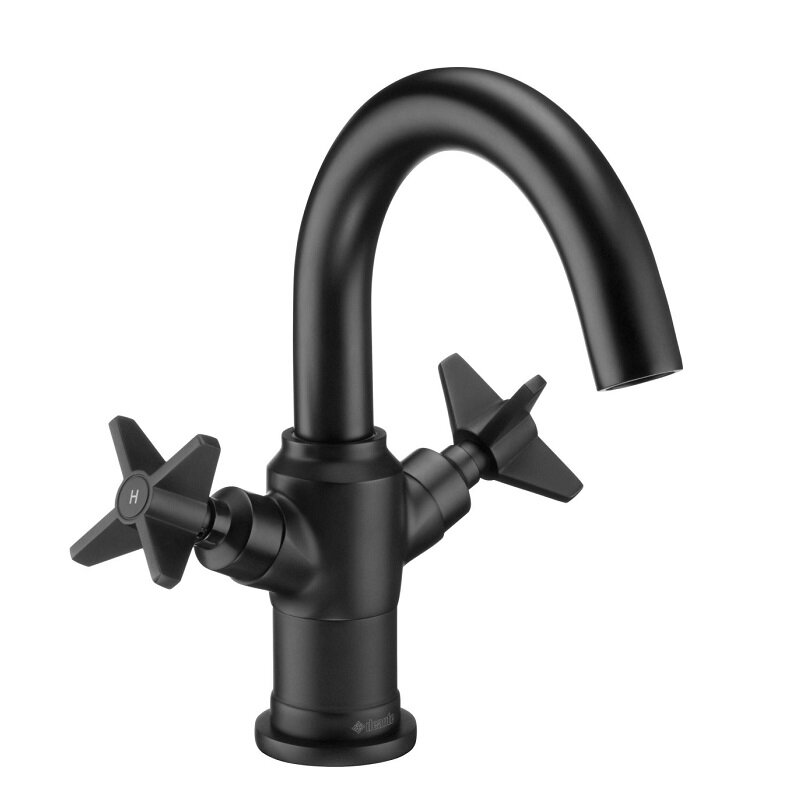 Изображение товара Смеситель для раковины Deante Temisto BQT_N21D черный матовый с донным клапаном