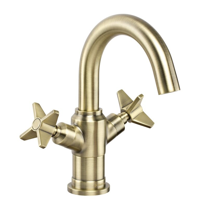 Изображение товара Смеситель для раковины Deante Temisto BQT_M21D с донным клапаном золото