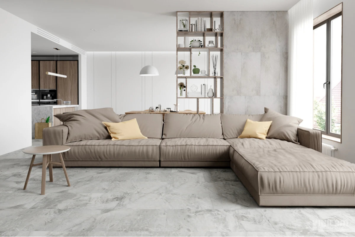 Изображение товара Виниловый ламинат Vinilam Ceramo Stone Адриатический Серый 47x94 см