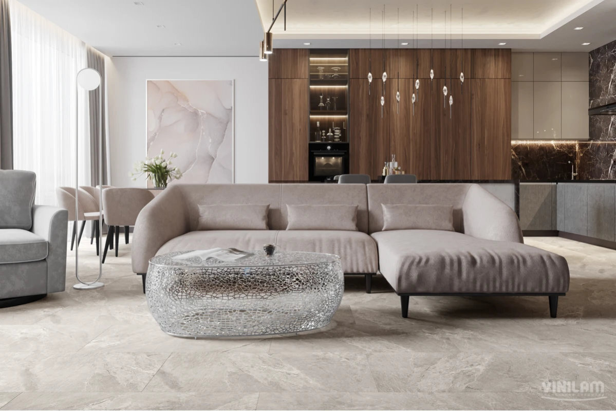 Изображение товара Виниловый ламинат Vinilam Ceramo Stone Тосканский Камень 47х94 см