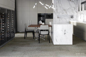 Изображение товара Виниловый ламинат Vinilam Ceramo Stone Португальский Камень 91905, плитка 47 х 94 см, интегрированная пробковая подложка, замковый