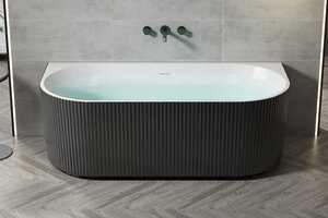 Изображение товара Ванна акриловая Royal Bath Nero RB611903BL-WT, 170 x 80 см, каркас, слив-перелив белый, цвет белый/черный