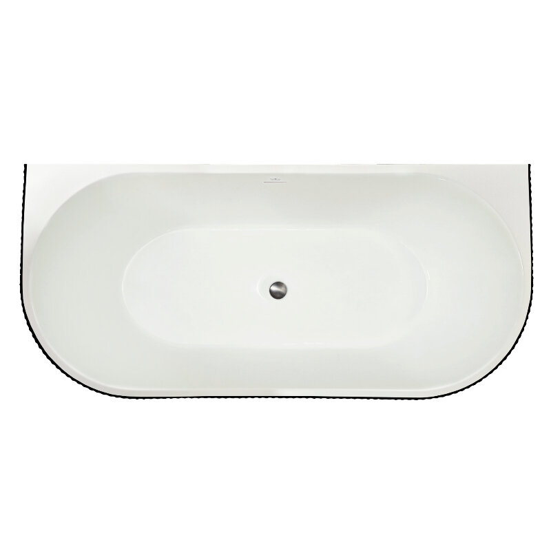 Изображение товара Акриловая ванна Royal Bath Nero RB611903BL-GR 170x80 см белый/черный