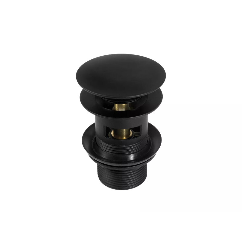 Изображение товара Донный клапан для раковины Deante Click-Clack NHC_B10B, с переливом, черный матовый