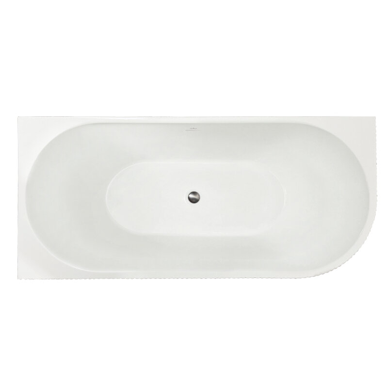 Изображение товара Акриловая ванна Royal Bath Nero RB710301L-GR/RB710301R-GR 170x78 см белая угловая