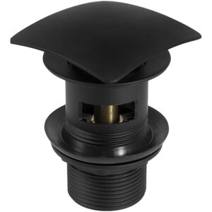 Изображение товара Донный клапан для раковины Deante Click-Clack NHC_B11B, с переливом, черный матовый