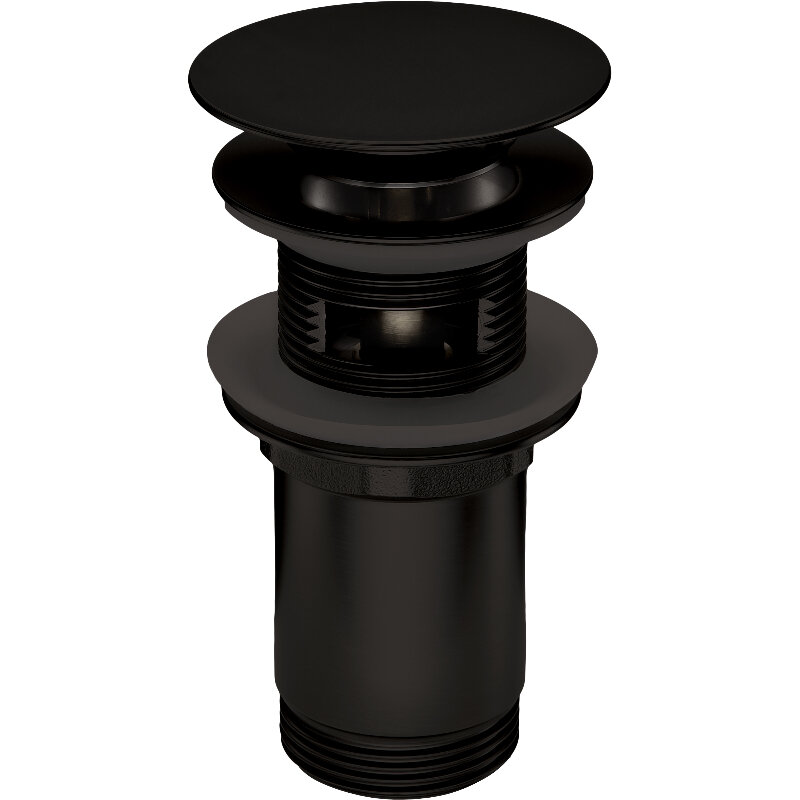 Изображение товара Донный клапан для раковины Deante Click-Clack NHC_N10U черный матовый, универсальный 1 1/4''