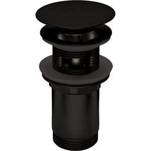Изображение товара Донный клапан для раковины Deante Click-Clack NHC_N10U черный матовый, универсальный 1 1/4''
