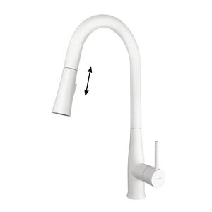 Изображение товара Смеситель для кухонной мойки Deante Lukrecja BDH_A72M, с выдвижным изливом, белый