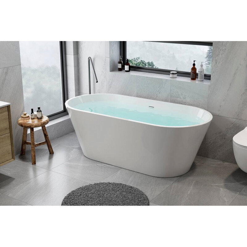 Изображение товара Ванна акриловая Royal Bath Pafos RB610000GR 180x80 см белая отдельностоящая Изображение товара Ванна акриловая Royal Bath Pafos RB610000GR 180x80 см белая отдельностоящая