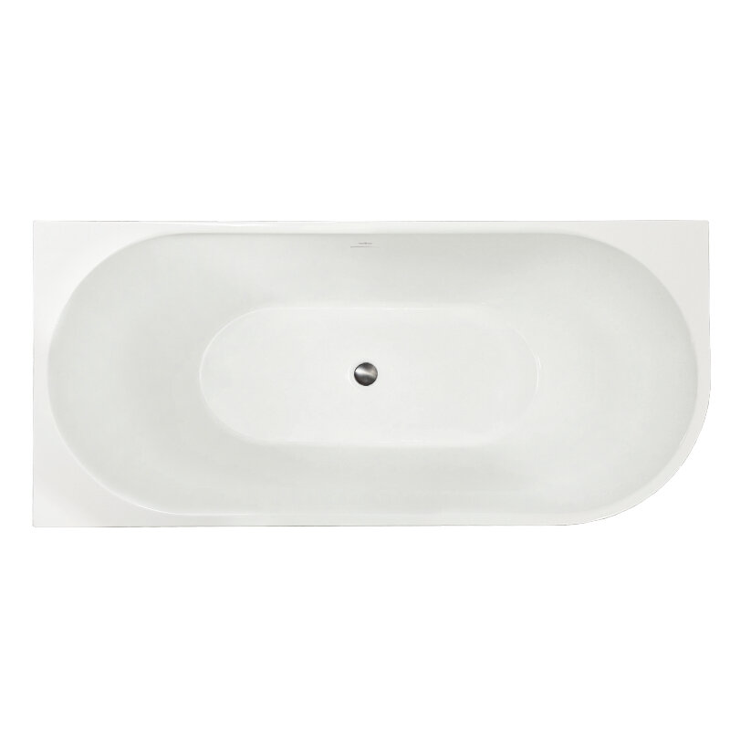 Изображение товара Акриловая ванна Royal Bath Riva 150x75 см асимметричная белая встраиваемая
