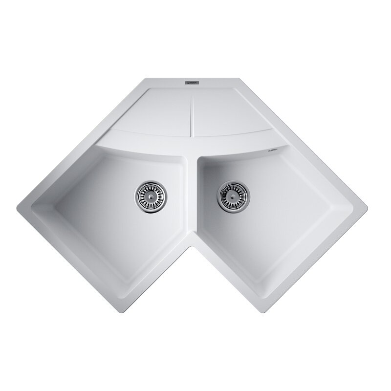 Изображение товара Кухонная мойка Omoikiri Sumi 83C 102 см белая угловая из Tetogranit Изображение товара Кухонная мойка Omoikiri Sumi 83C 102 см белая угловая из Tetogranit