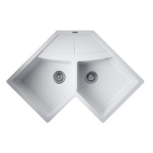 Изображение товара Кухонная мойка Omoikiri Sumi 83C 102 см белая угловая из Tetogranit