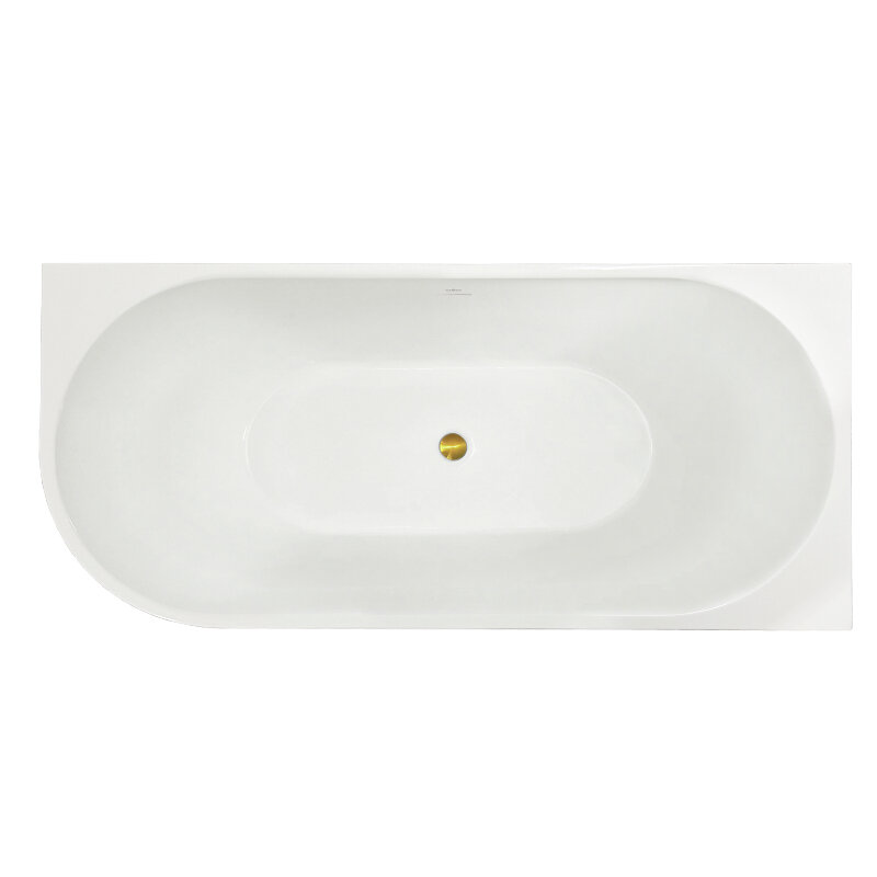 Изображение товара Акриловая ванна Royal Bath Riva RB610312L-GD/RB610312R-GD 180x80 см белая асимметричная