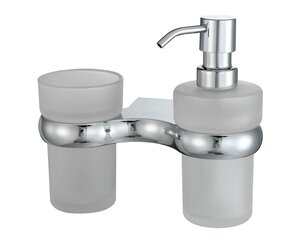 Изображение товара Дозатор и стакан WasserKRAFT Berkel K-6889 настенный хром Германия