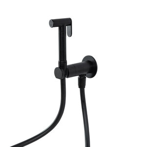 Изображение товара Гигиенический душ Cezares LEAF-DIF-NOP, со смесителем, цвет черный матовый