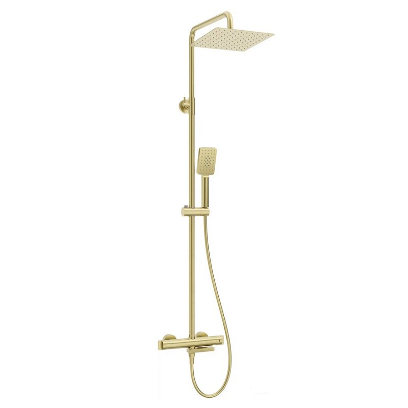 Изображение товара Душевая система Deante Cascada NAC_R1HT-NS термостатическая золотое матовое покрытие