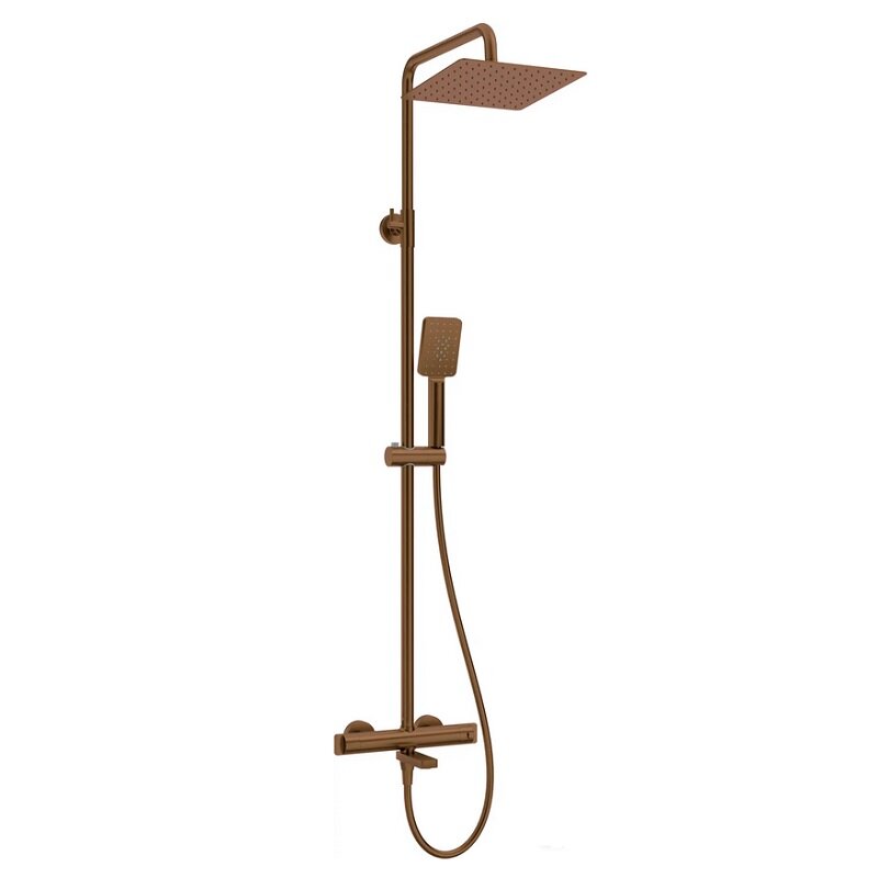 Изображение товара Душевая система Deante Cascada NAC_C1HT термостатическая с покрытием брашированная бронза