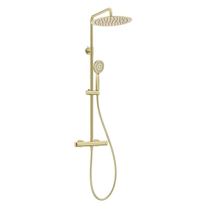 Изображение товара Душевая система Deante Cascada NAC_R4HT-NS термостатическая золото матовое