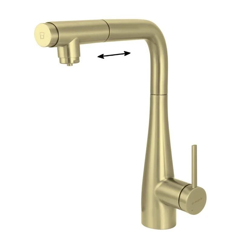 Изображение товара Смеситель для кухонной мойки Deante Eridan BRE R75M с подключением к фильтру золото матовое