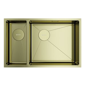 Изображение товара Кухонная мойка Omoikiri Taki 69-2 Side 4993184, 69 см, правая, цвет светлое золото