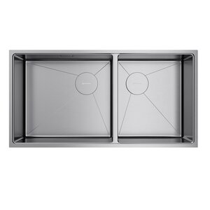 Изображение товара Кухонная мойка Omoikiri Taki 85-2-LB-U/IF Side 4997037, 85 см, цвет нержавеющая сталь