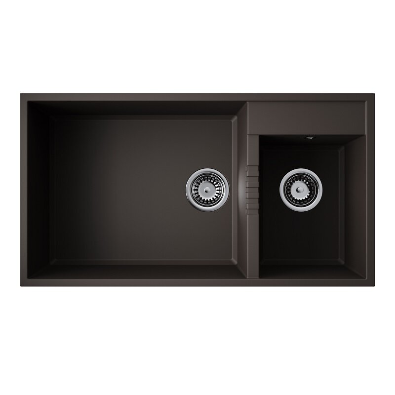 Изображение товара Кухонная мойка Omoikiri Tedori 85-2-U 85 см espresso из Tetogranit