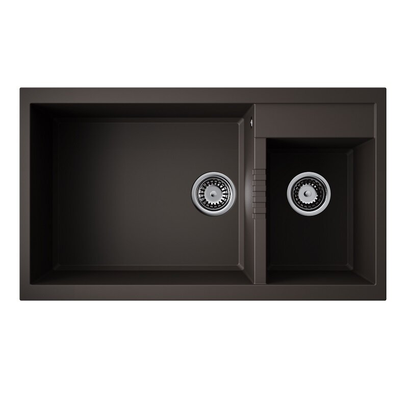 Изображение товара Кухонная мойка Omoikiri Tedori 86-2-LB 86 см из Tetogranit espresso