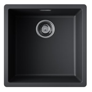 Изображение товара Кухонная мойка Omoikiri Yamakawa 45T Integra квадратная черная из Tetogranit 45 см