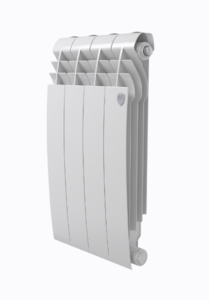 Изображение товара Алюминиевый секционный радиатор Royal Thermo BiLiner A 500 4 секции белый боковое подключение Росси