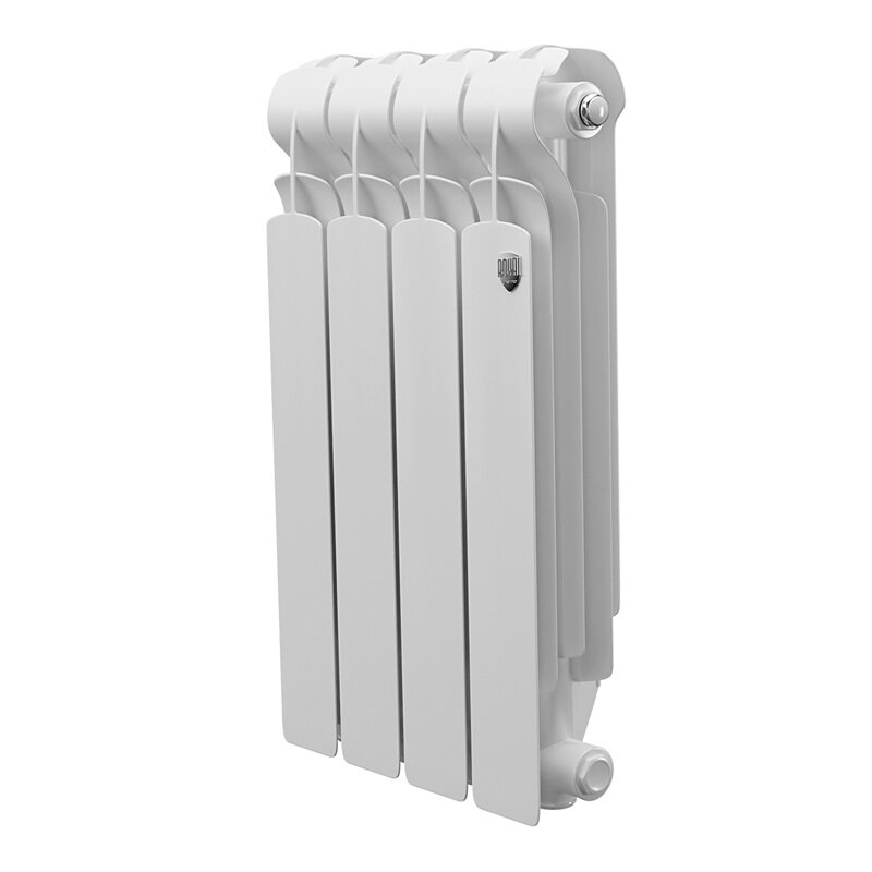Изображение товара Алюминиевый радиатор Royal Thermo Indigo A 500, 4 секции, боковое подключение, белый