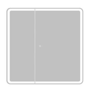 Изображение товара Зеркальный шкаф BelBagno Marino 80 х 80 см, с LED-подсветкой и сенсорным выключателем, Bianco Lucido белый глянец, SPC-MAR-800/800-2A-LED-TCH (выставочный образец, отсутствует упаковка)